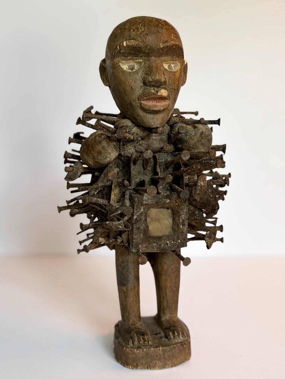 Kongo Nkisi Nkondi Power Figure Nail Fetish Yombe 12in African Sculpture